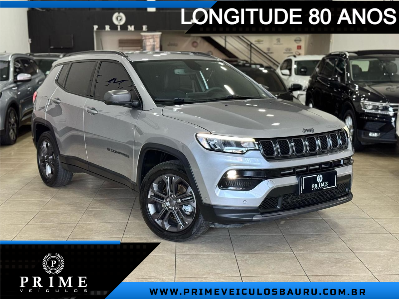 Compass 1.3 16V 4P FLEX LONGITUDE 80 ANOS T270 TURBO AUTOMÁTICO